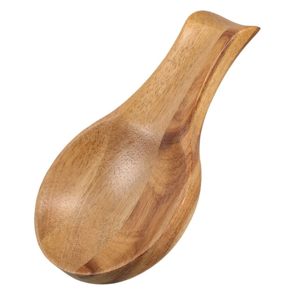 Raindrops Spatula Rest Wood Spoon Rest Acacia Wood 1Pcs Rustic Utensil Stand