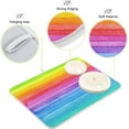 thumbnail image 4 of GZHJMY Rainbow Striped Dish Drying Mat for Kitchen Counter,Super Quick Absorbent Composite Sponge Dish Drying Pad,Heat Resistant Non-Slip Rack Tableware Mat (16x18Inch)for Dishes Coffee Machine Dish, 4 of 7