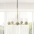 thumbnail image 4 of Lalia Home 5-Lt 20.5" Glass and Metal Hanging Pendant Chandelier - Antique Brass, 4 of 7