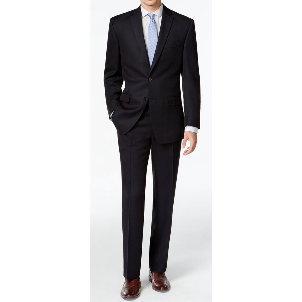calvin klein navy blue suit