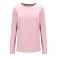 thumbnail image 4 of GuangCheng Womens Solid Long Sleeve Tops Round Neck Knitted Warm Pullover Sweater Blouses, 4 of 8