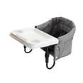 thumbnail image 4 of Silla alta plegable con gancho y bandeja extraíble para comer, asiento plegable para bebés, para niños y niñas, para interior y exterior, para playa Gris, 4 of 8