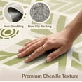 thumbnail image 6 of ODIKA 2'x3' Green Moss Geometric Design Washable Doormat Intricate Hand-Hooked Modern Patterns Non-Slip, Low Pile for Entryway, Kitchen, Laundry Room, 6 of 7