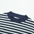 thumbnail image 4 of bossini Kids Mock Neck Long Sleeve Tee Micro Fleece Stripe Pullover Tshirts, 100, 4 of 10