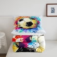 thumbnail image 5 of Soccer Comforter Set,Watercolor Tie-dye Duvet Insert Teen Room Decor,Sports Game Quilted Duvet,Colorful Graffiti Hip Hop Quilt Cover, 5 of 7