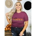 thumbnail image 6 of XCHQRTI Pumpkin Plus Size Women Tshirt Its Fall Yall Thanksgiving Short Sleeve Graphic Tees, 6 of 8