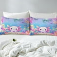 thumbnail image 4 of Erosebridal Kawaii Axolotl Twin Sheet Sets, Blue Pink Bed Sheets Twin, Ocean Coral Bedding Twin Size, Breathable Room Decor, 3 Pieces, 4 of 7