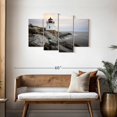 thumbnail image 3 of Elephant Stock Coastal Castle Hill Lighthouse Wall Art - Horizontal Multi Panel Canvas - Living Room Wall Decor - Nautical Multi Panel - Gray And Brown Decor - 43" x 27", 3 of 8