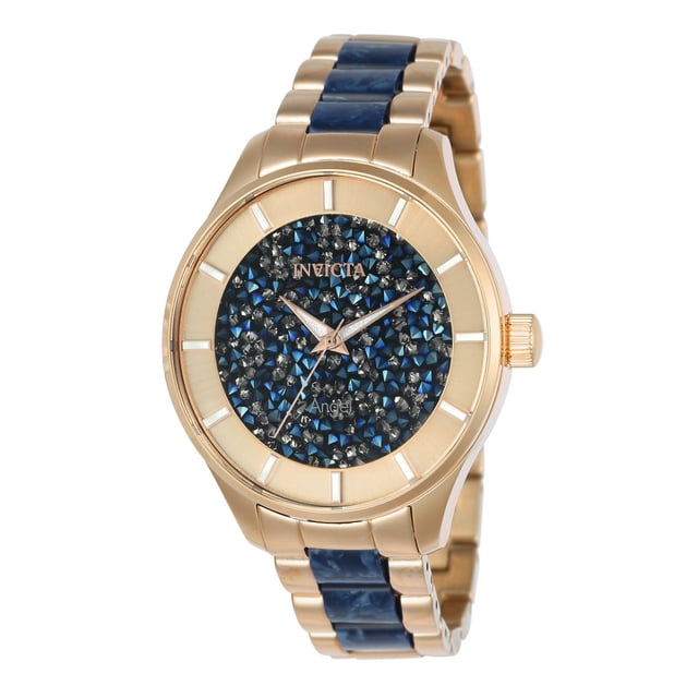 Reloj Invicta Angel 24662 Dama Oro rosa azul 40mm Acero inoxidable