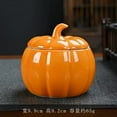 thumbnail image 1 of Ceramic Tea Canister Small Storage Container Pumpkin Shape Cookie Jar Kitchen Storage Jar, 1 of 4