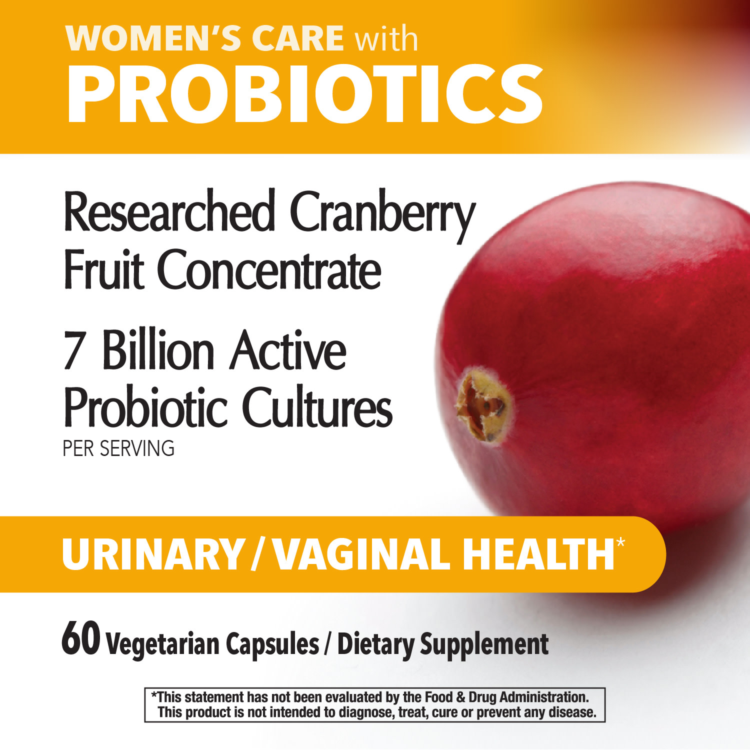 Nature’s Way CranRx® Women’s Care with Probiotics, 7 Billion Active Probiotic Cultures, Urinary Health*, 60 Capsules - image 4 of 7