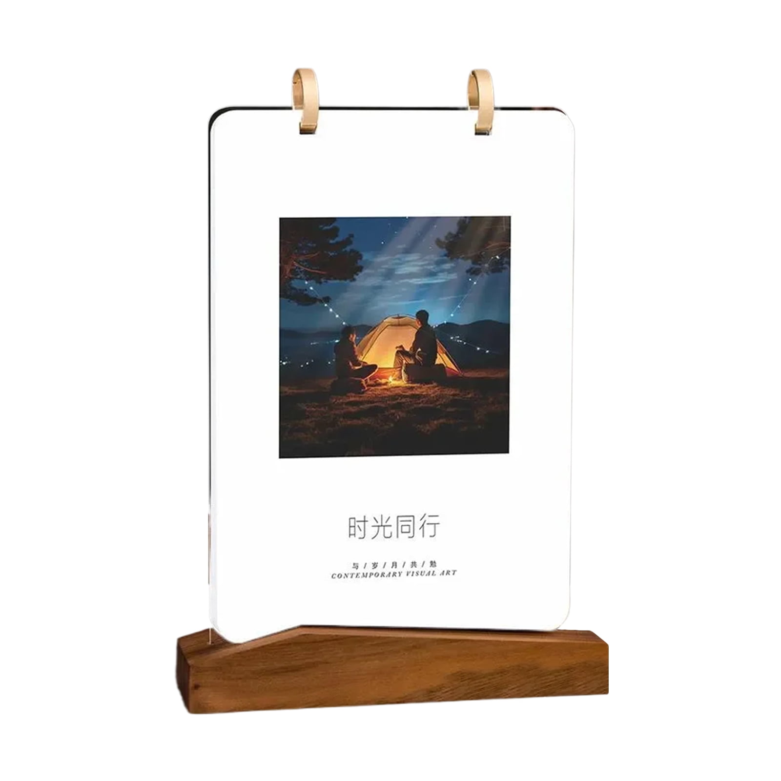 2026 Desktop Monthly Flipping Calendar 2026 Year of Horse Calendar With Acrylic And Wooden Frame for Home Decoration