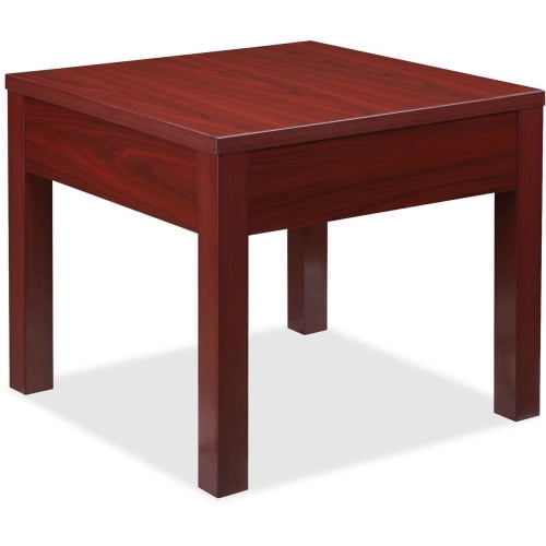Lorell Occasional Corner Table - Square - 24" X 24" X 20" - Particleboard - Mahogany (LLR61623)
