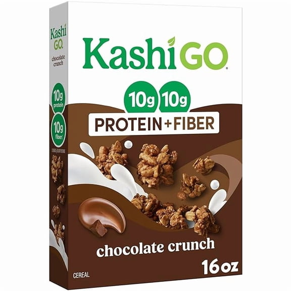 (1 pack) Kashi GO Protein Cereal, 10g Protein, 10g Fiber, Chocolate Crunch, 16oz Box (1 Box)