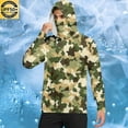 thumbnail image 2 of Men's UPF 50+ Fishing Hoodie with Mask – Camo Print Long Sleeve Sun Shirt, Lightweight Quick-Dry Rash Guard for Outdoor Camping & Hiking, 2 of 7