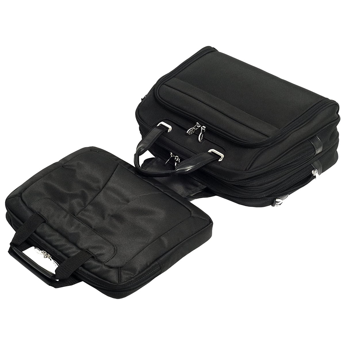 McKlein SPRINGFIELD, Checkpoint-Friendly Laptop Briefcase, Tech-Lite Ballistic Nylon, Black (76595)