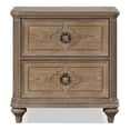 thumbnail image 6 of Furniture of America Weile Wood Queen 3-Piece Bedroom Set in Oak, 6 of 20