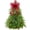 A-5A, variant on JJV Handmade Christmas Tree Wreath for Front Door, Green Mesh Ribbon Wreath with Red Bow, Hanging Christmas Wreath for Wall Fireplace Decor