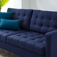 thumbnail image 3 of Modway Exalt Fabric Upholstered Tufted Sofa in Royal Blue & Black, 3 of 9