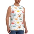 thumbnail image 2 of Balery Colorful Crabs Camisetas sin mangas para hombre, absorbe la humedad y protege contra el mal olor.-3X-Large, 2 of 7