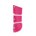 thumbnail image 4 of 3PCS/Set Reusable Colorful Plastic Multifunctional Irregular decoration tools Teeth Edge DIY Cream Scraper Kit Cake Mold Tools, 4 of 4