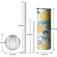 thumbnail image 5 of Lemon Skinny Tumbler with Lid Straw Rust Resistant Coffee Travel Mug Modern Tumbler 20 oz for Home Office Supplies Camping Outdoor, 5 of 7