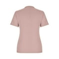 thumbnail image 5 of Htigea Womens Summer Casual Short Sleeve V Neck Ribbed T Shirts Loose Fit Knit Tunic Dressy Tops Fall Savings Pink,S, 5 of 6