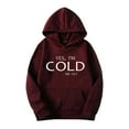 thumbnail image 1 of Dolkfu Sudadera con capucha para hombres, sudadera holgada con capucha y bolsillo, ropa de calle para hombres con estampado de letras L, 1 of 5