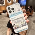 thumbnail image 3 of Funda con tarjetero para iPhone 16 Pro Max 11 12 13 14 15 Pro Max 12 13 Mini 16 Plus XR con diseño de astronauta Snoopy Charlie Brown, 3 of 5