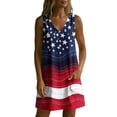 thumbnail image 5 of Erwazi Summer Dresses for Women 4th Of July Printed Crew Neck Sleeveless Ankle Length Dress Celebrations Outdoor Parties Activities Casual Dresses, 5 of 6