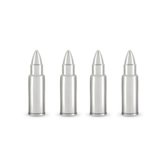 Foster & Rye Bullet Reusable Ice Cubes, Whiskey Gifts for Men, Set of 4