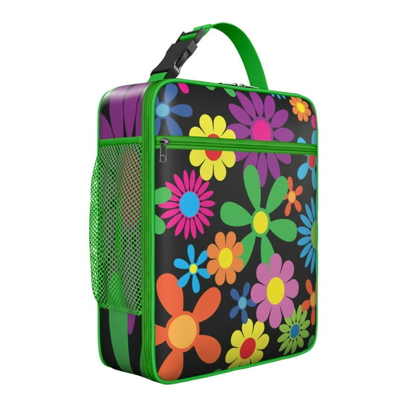Floral Insulated Lunch Bag Box Men Reusable Lunch Bag Fit Most Bento Boxes Lunch Tote Portable Bag School Beach