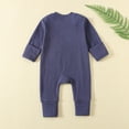 thumbnail image 5 of Avtoify Convertible Mittens & Booties Unisex Children's Spring/Summer Style Long Sleeve Baby Romper Lightweight Pants Ribbed Baby Zipper Round Neck Crawling Newborn Romper, 5 of 8