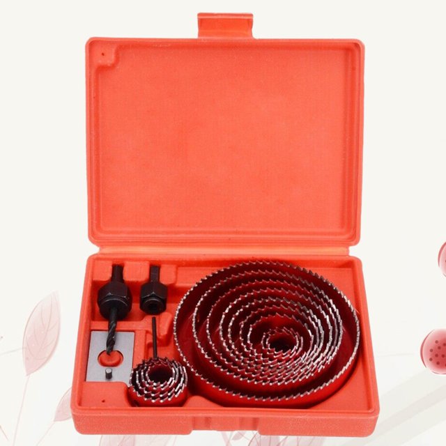 OUNONA 16pc Hole Saw Set Kit for Block Square Woodworking Hole Saw Blades