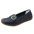 thumbnail image 2 of OWUUcdse Losfers for Women, Casual Soft Sole Lightweight Slip-on Flat Shoes Dark Blue Size 9.5, 2 of 4