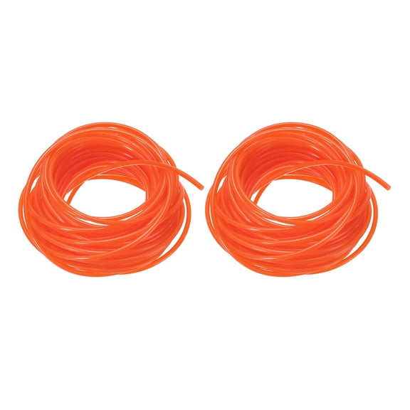 2 Pack Polyurethane Round Belts 3mm Dia, 10M (33ft) Length PU Polyurethane Belt (Smooth Surface, Orange)