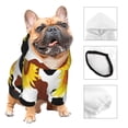thumbnail image 3 of Fotbe Sunflower Cow Print Small Dog Sweater Hoodies Pet Grey Hooded Soft Fleece Sweatshirts with Pocket Fall Winter Puppy Cat Sweaters Warm Clothes-X-Large, 3 of 7