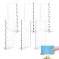 thumbnail image 2 of 2pcs Acrylic Cake Scraper Set Decorating Contour Stripe Cake Comb Saw Tooth Smoother Buttercream Frosting Scraper cake tools, 2 of 10
