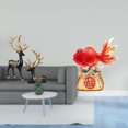 thumbnail image 2 of 3 Pieces Decorative Statue Deer Sculpture Resin Koi Fish Ornament for Tabletop Entryway Wedding Home Decoration, 2 of 8