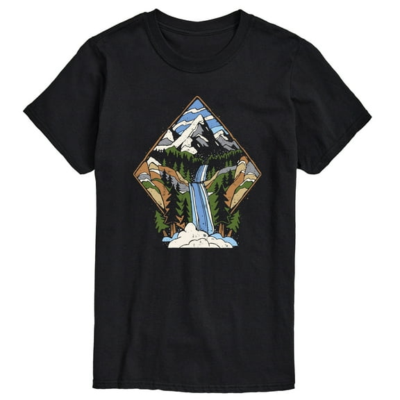 Instant Message - Diamond Waterfall Short Sleeve Graphic T-Shirt