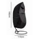 thumbnail image 2 of Cubierta para silla tipo huevo colgante para Patio, columpio de mimbre impermeable para silla, 2 of 5