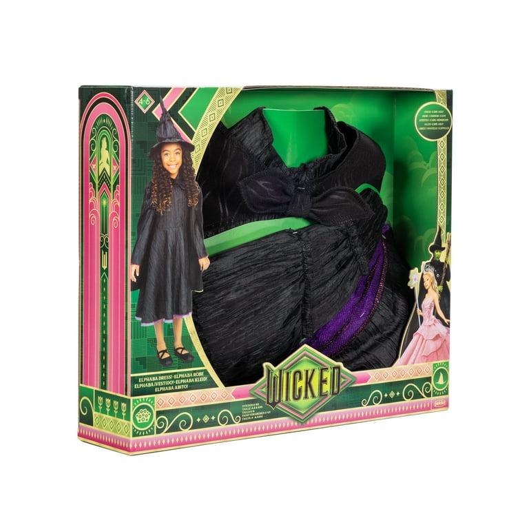Universal's Wicked Deluxe Elphaba Black Dress & Accessories Girl Child Dress  up Set - Walmart.com