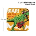 thumbnail image 3 of Balery 4 Pcs Cool Dinosaur Playing Guitarleather Coasters Set, Drink Table Cup Coasters For Living Room Kitchen Coffee Decor, 3 of 9