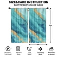 thumbnail image 2 of Blackout Kids Curtains,Teal Marble Gold Wave Pattern Childrens Insulated Curtains Set Of 2,Bedroom Essentials,Toddler Room Decor 42"x84", 2 of 5