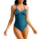 thumbnail image 4 of Traje de baño de una pieza para mujer, conjuntos de bikini para mujer, moda de primavera para mujer, estilo falda de color sólido conservador, conjunto de traje de baño con abertura y unión, 4 of 9