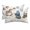 White Blue, variant on Cartoon Cute Cat Outdoor Pillows for Chaise Lounge Chair Waterproof Lumbar Pillows with Insert&Adjustable Elastic Strap Beach Headrest Pillow Blue Bow Knot Train Cloud Star Funny Pool Pillow 11"x16"