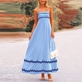 thumbnail image 3 of Scacto Women's Summer Dresses Spaghetti Strap Casual Sleeveless Boho A Line Long Beach Sundress Vacation Maxi Dress, 3 of 8