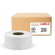 20 rouleaux d'étiquettes d'adresse compatibles SLP-2RLH pour SEIKO 1-1/8" X 3-1/2" (28 mm x 89 mm)