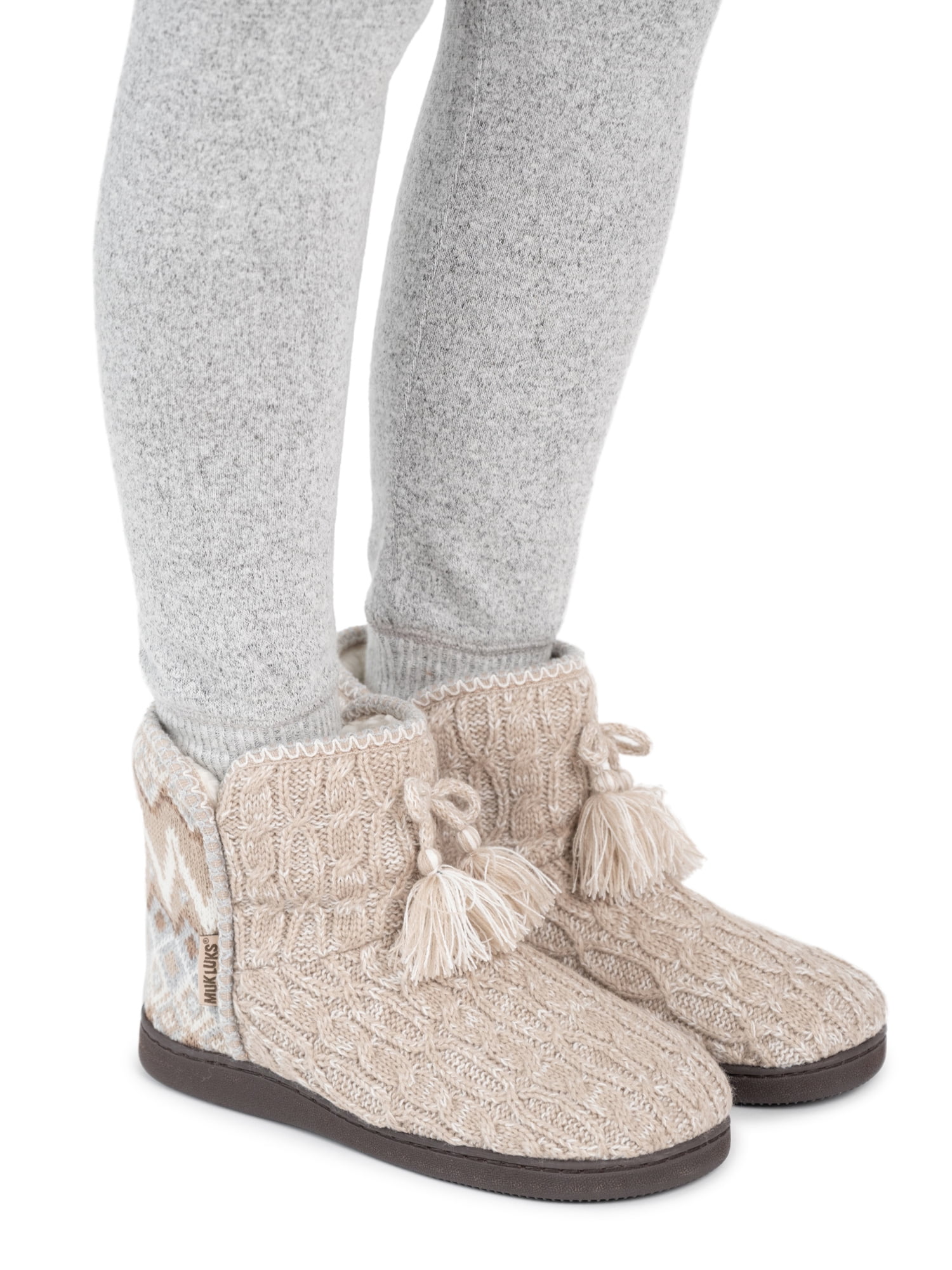 Muk Luks Women's Knit Back Bootie Slipper