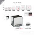 thumbnail image 3 of WGV International Decorative Glass Square Cube Vase, Candle Holder, 1 Piece 6" x 6" x 6" - Silver, 3 of 5